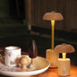 Contemporary Nordic Creative Solid Wood Mushroom LED Table Lamp For Bedroom