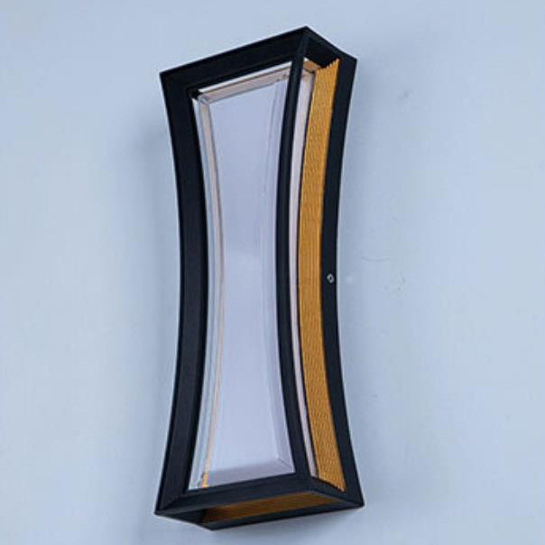 Contemporary Industrial Waterproof Aluminum Square PC LED Wall Sconce Lamp For Outdoor Patio