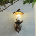 Traditional European Gourd Bird Aluminum Glass 1-Light Wall Sconce Lamp For Outdoor Patio