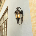 Traditional European Waterproof Aluminum Glass Cylinder 1-Light Wall Sconce Lamp For Outdoor Patio