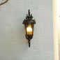 Traditional European Waterproof Aluminum Glass Cylinder 1-Light Wall Sconce Lamp For Outdoor Patio