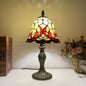 Tiffany Simple Flower Cup Alloy Stained Glass 1-Light Table Lamp