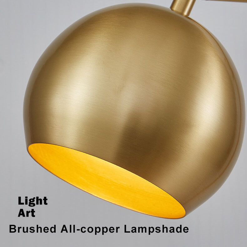 Simple All-copper 1-Light Marble Base Table Lamps