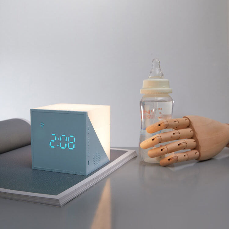 Creative Rubik's Cube Clock Led Night Light USB Smart Table Lamp