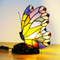 Vintage Tiffany Glass Butterfly Shape Night Light 1-Light Table Lamp