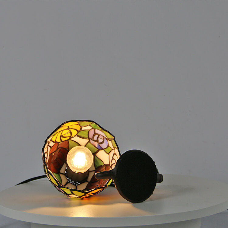 Tiffany Glass Grape Shape Eye Protection 1-Light Table Lamp
