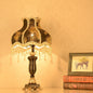 European Luxury Fabric Cone Tassel Resin 1-Light Table Lamp