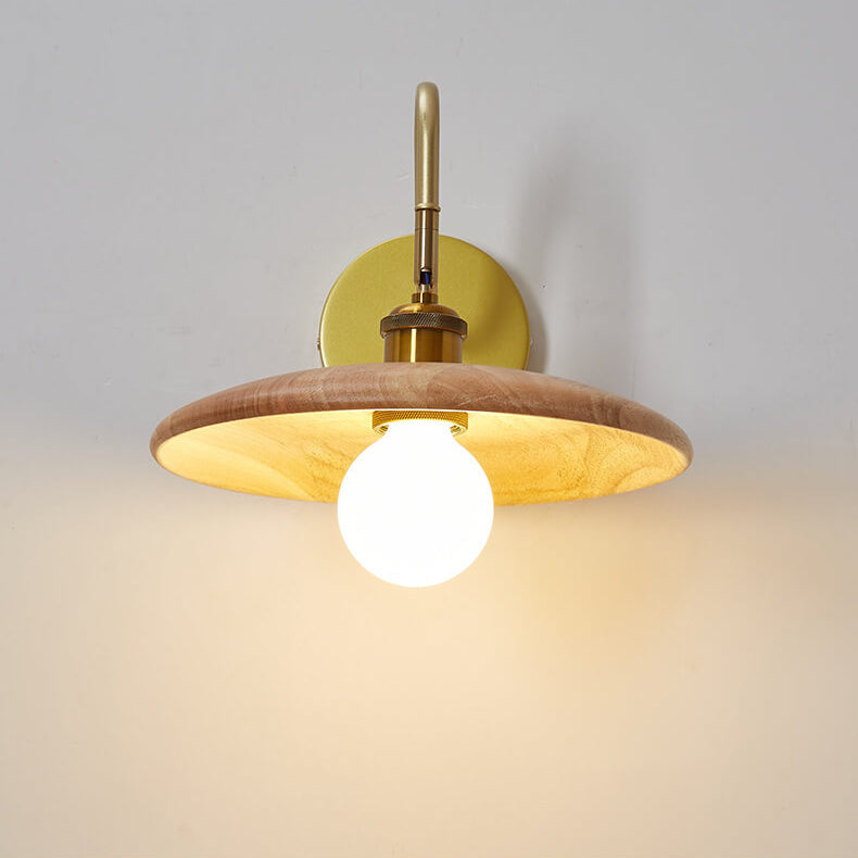 Japanese Light Luxury Log Style 1-Light Wall Sconce Lamp
