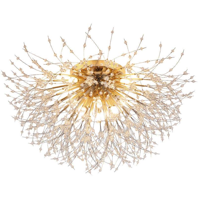 Dandelion Crystal Semi-Flush Ceiling Light