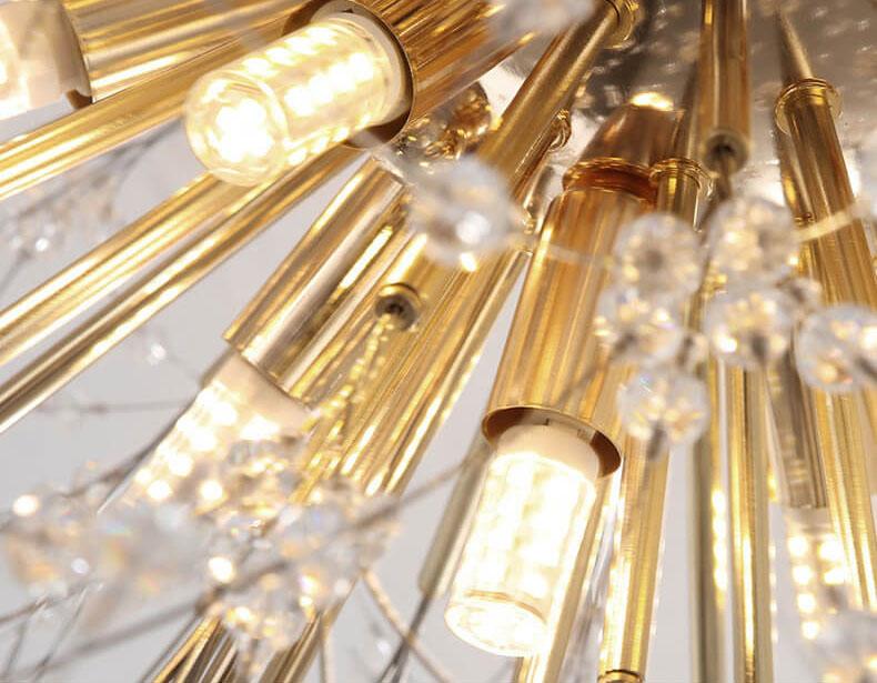 Dandelion Crystal Semi-Flush Ceiling Light