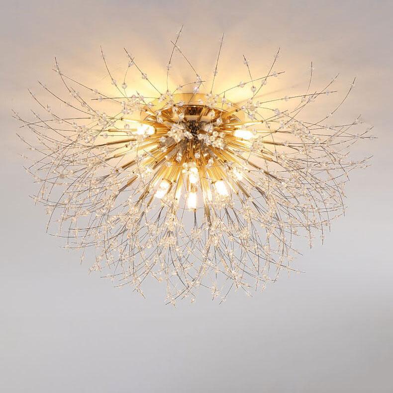 Dandelion Crystal Semi-Flush Ceiling Light