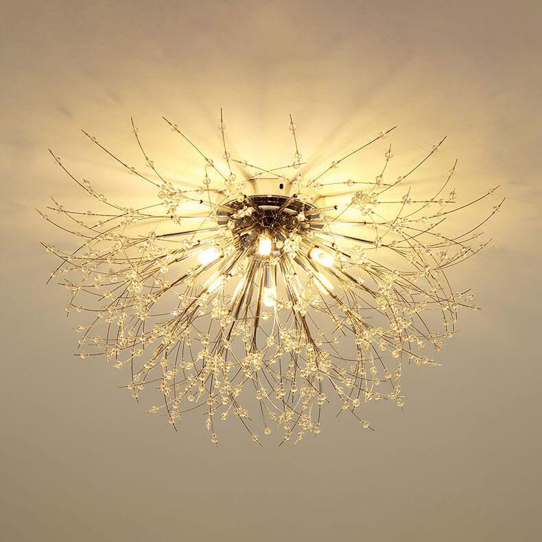 Dandelion Crystal Semi-Flush Ceiling Light