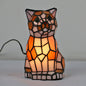 Tiffany Creative Cats /Dogs Stained Glass 1-Light Night Light Table Lamp