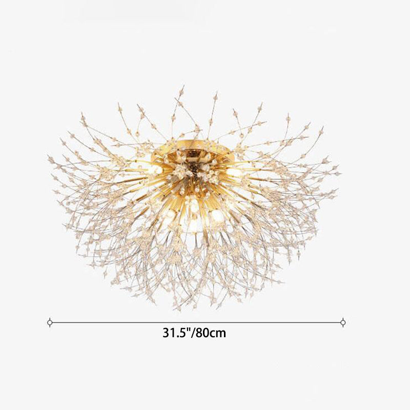 Dandelion Crystal Semi-Flush Ceiling Light