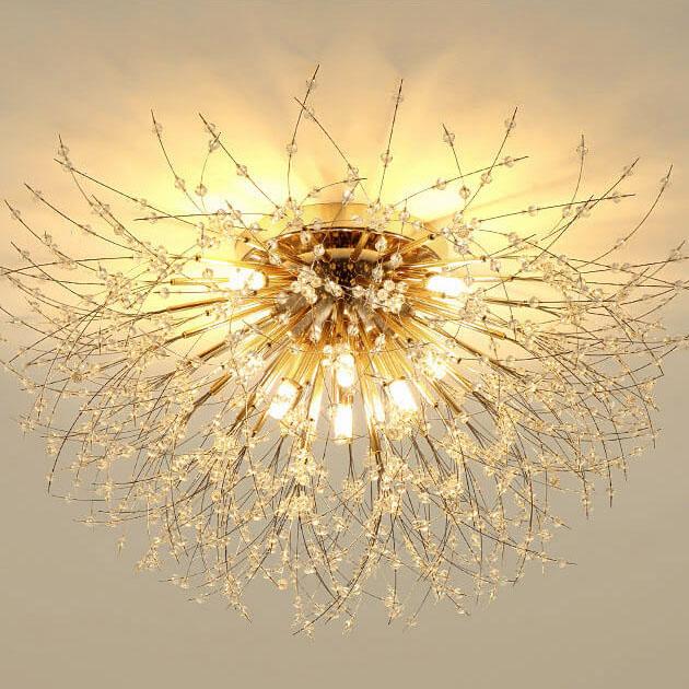 Dandelion Crystal Semi-Flush Ceiling Light