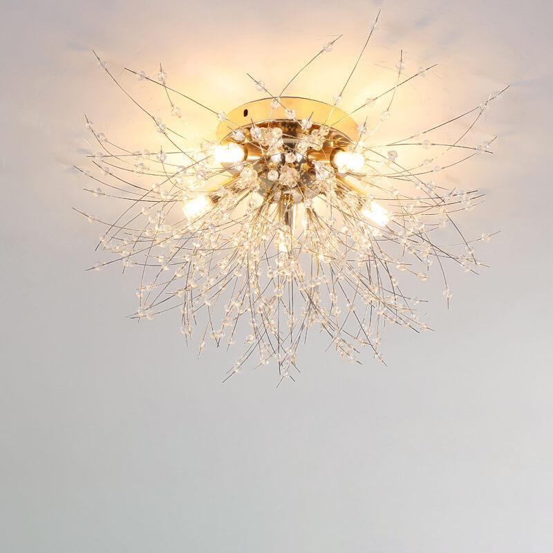 Dandelion Crystal Semi-Flush Ceiling Light