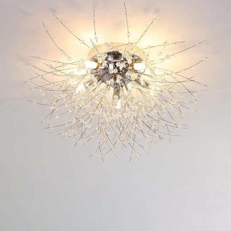 Dandelion Crystal Semi-Flush Ceiling Light