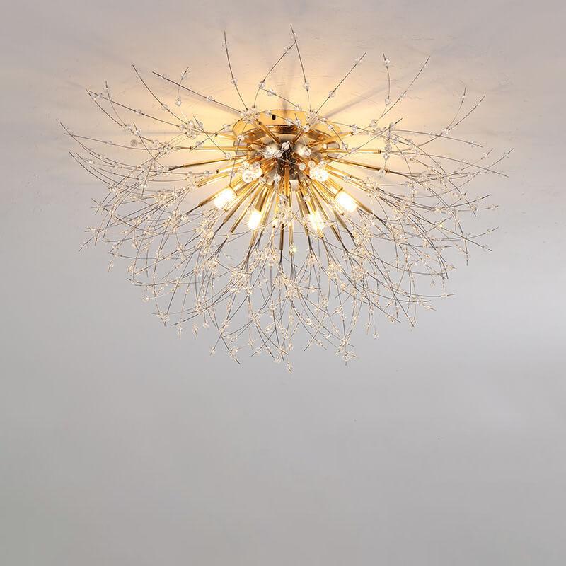 Dandelion Crystal Semi-Flush Ceiling Light
