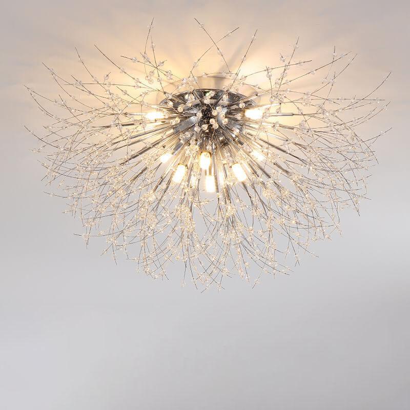 Dandelion Crystal Semi-Flush Ceiling Light
