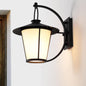 European Retro Glass Iron Moisture-proof Outdoor Patio Aisle 1-Light Wall Sconce Lamp