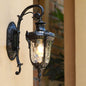 Traditional European Cylinder Lantern Aluminum Glass 1-Light Outdoor Wall Sconce Lamp For Outdoor Patio