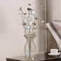 Contemporary Art Deco Floral Vase Base Aluminum 3-Light Table Lamp For Bedroom