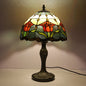 European Style Tiffany Gemstone Flower Dome 1-Light Table Lamp