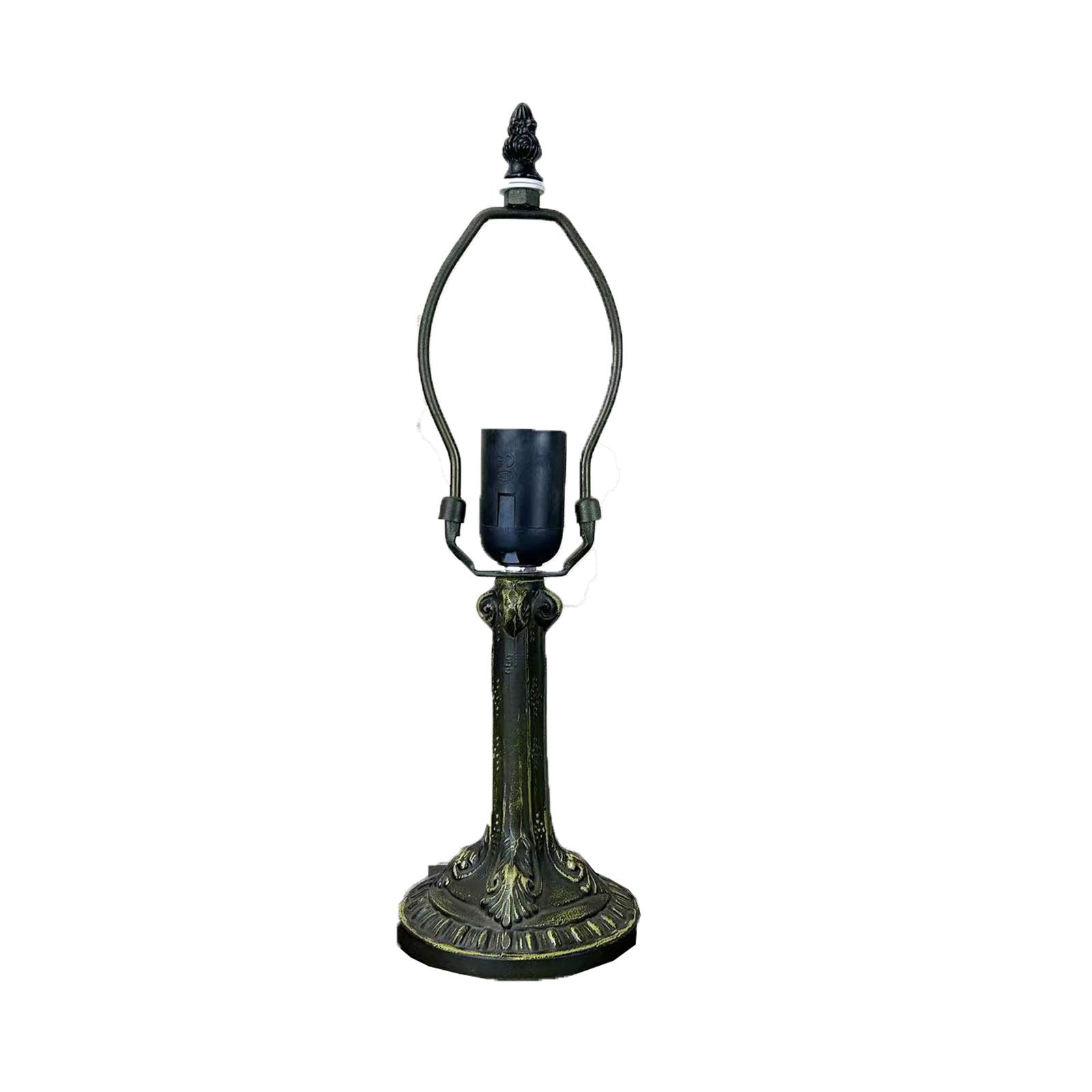 Traditional Tiffany Alloy Glass Dome Flower 1-Light Table Lamp For Bedside