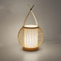 Modern Bamboo Weaving Globe 1-Light Table Lamp