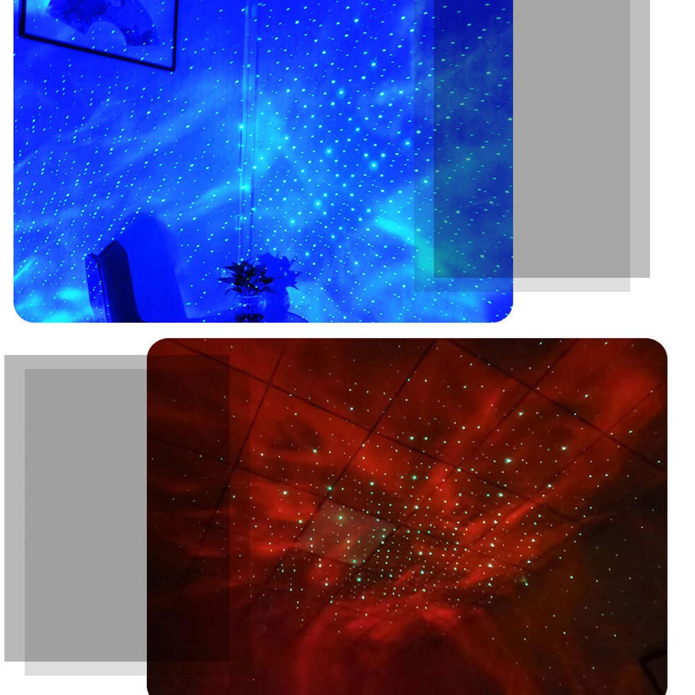 Rotary Three-speed Dimming USB LED Aurora Star Projection Lamp