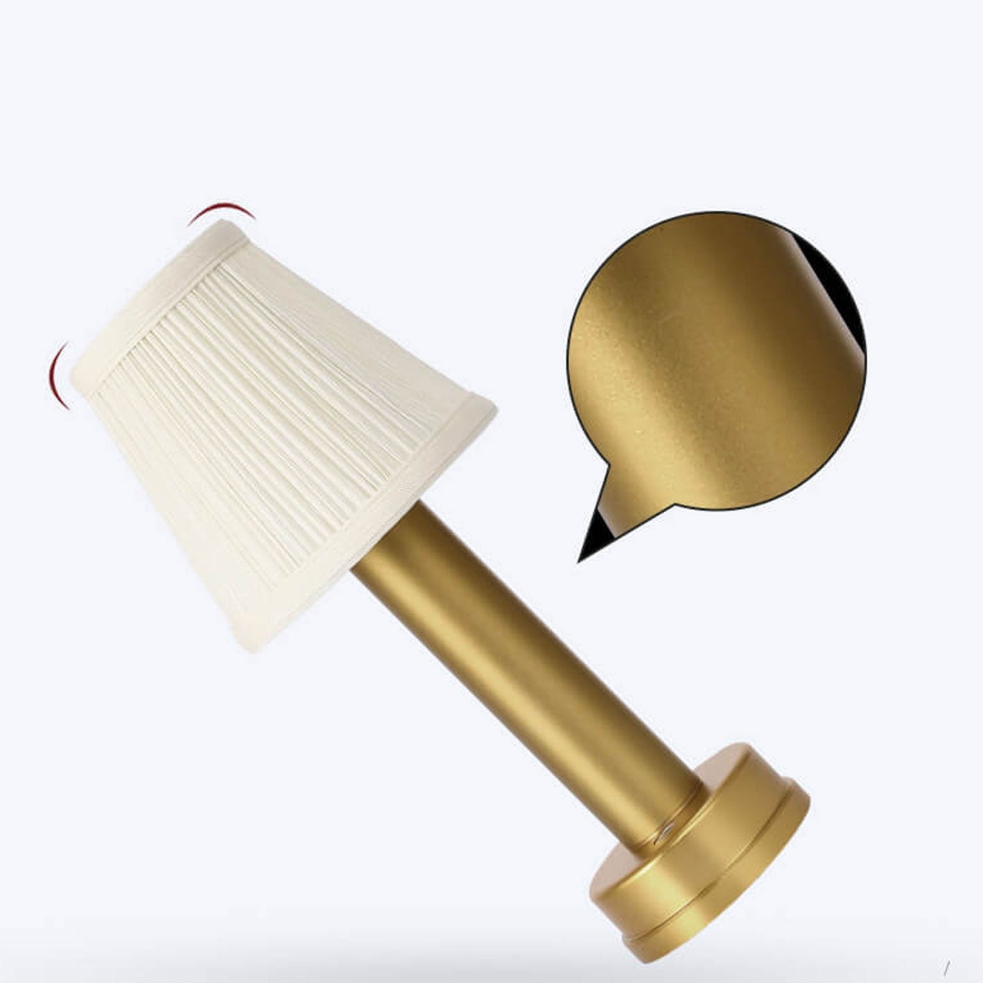 Light Luxury Fabric Shade USB Charging Wireless LED Table Lamp