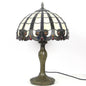 Vintage Tiffany Stained Glass Shade 1-Light Table Lamp