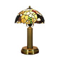 European Vintage Tiffany Stained Glass 1-Light Table Lamp
