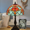 European Tiffany Stained Glass 1-Light Mediterranean Table Lamp