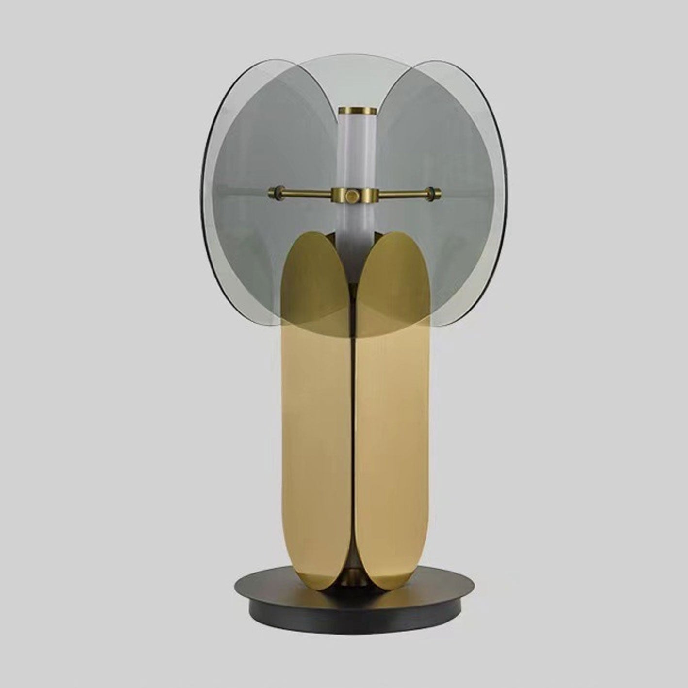 Modern Creative Splicing Glass Iron LED Table Lamp
