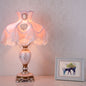 European-style Rustic Lace Resin 1-Light Table Lamp