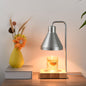 Simple Cone Shade Wood Base 2-Light Melting Wax Table Lamp