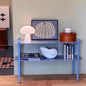 Iron 2-Tier Blue Storage Shelf