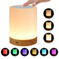 Creative Wood Grain Night Light Rechargeable Atmosphere Lamp