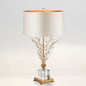 Modern Light Luxury Fabric Crystal Flower Creative Base 1-Light Table Lamp