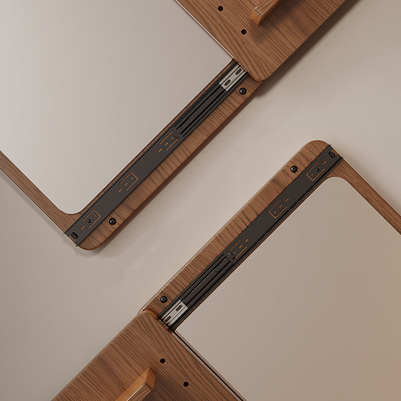 Wall Mirror with Sliding Pegboard Storage & Hooks