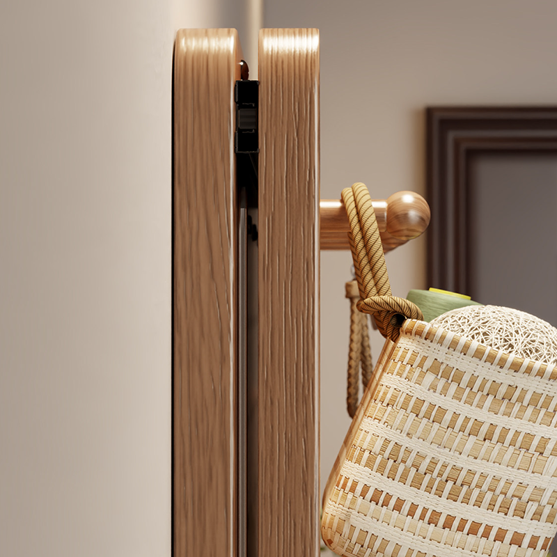 Wall Mirror with Sliding Pegboard Storage & Hooks