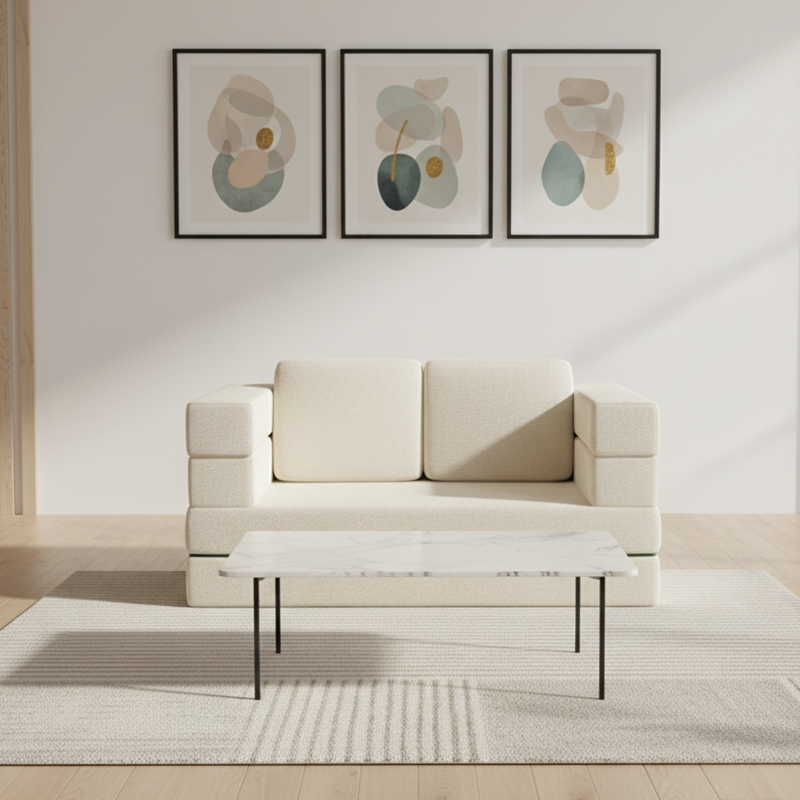 Foldable Chenille Sofa Bed