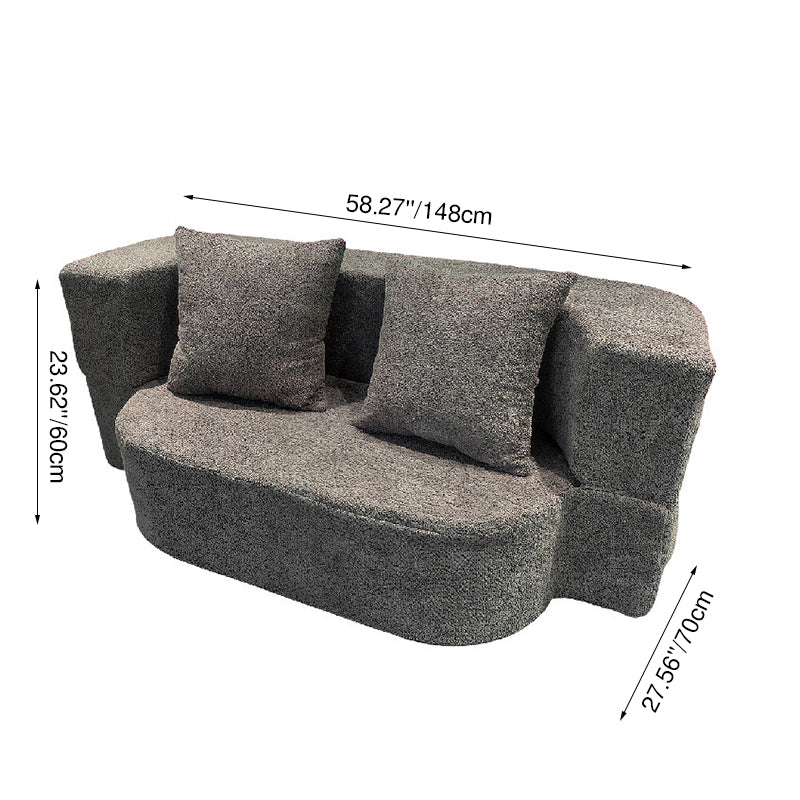 Foldable Sherpa Sofa Bed
