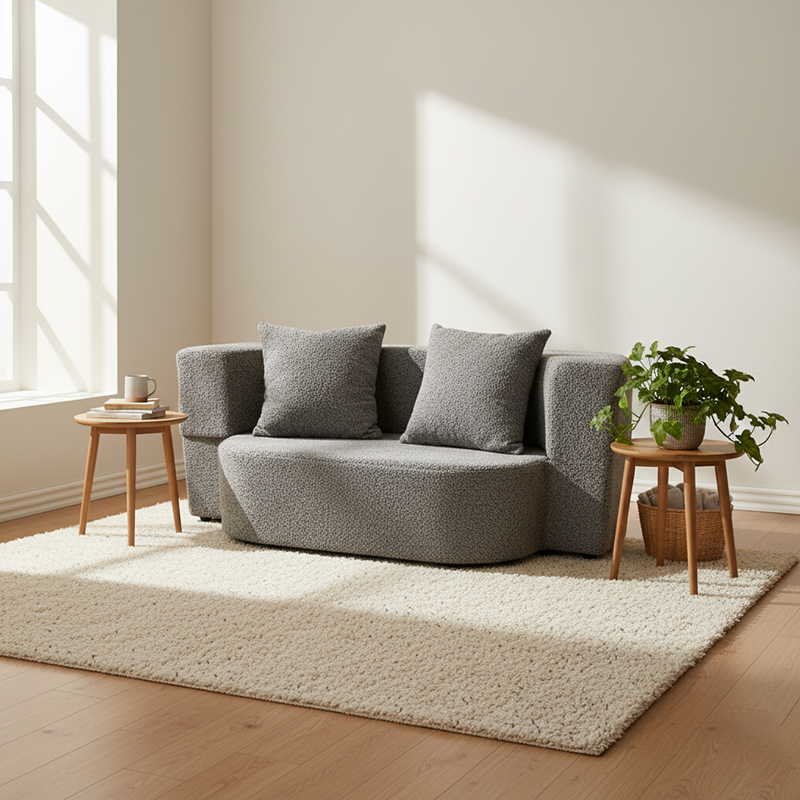 Foldable Sherpa Sofa Bed
