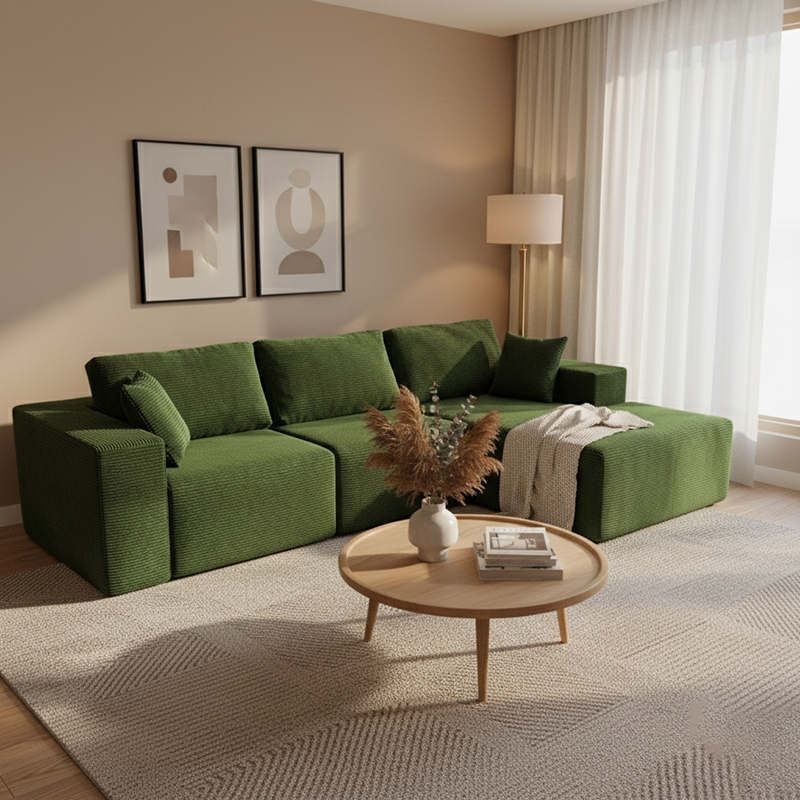 Corduroy Sectional Sofa