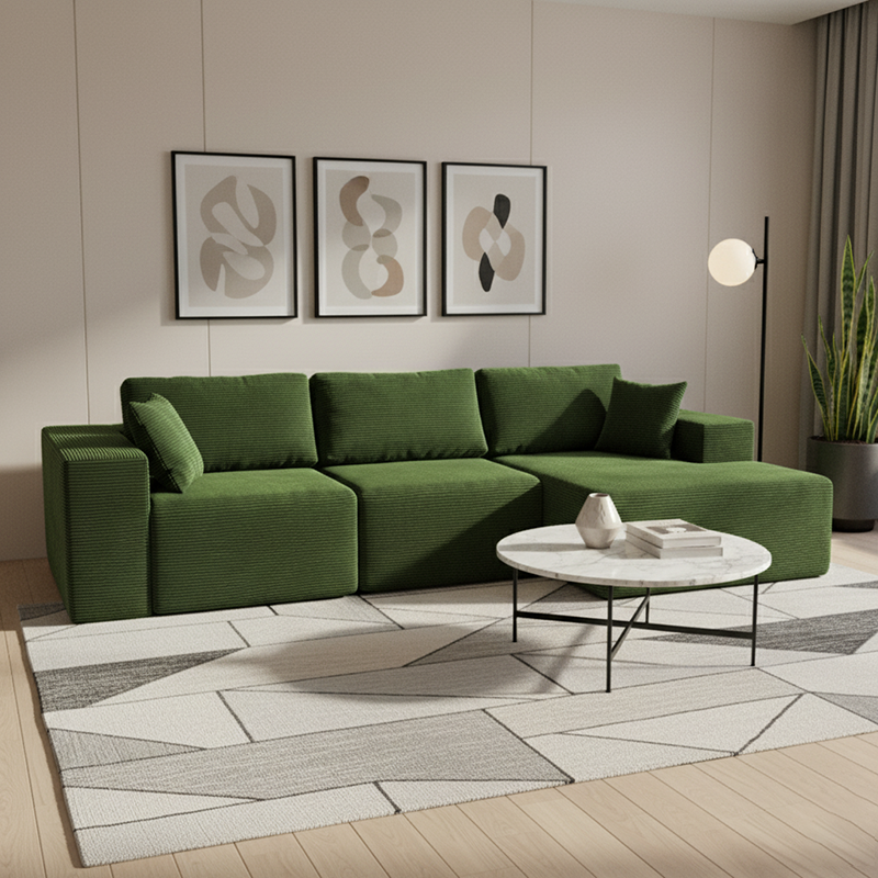 Corduroy Sectional Sofa