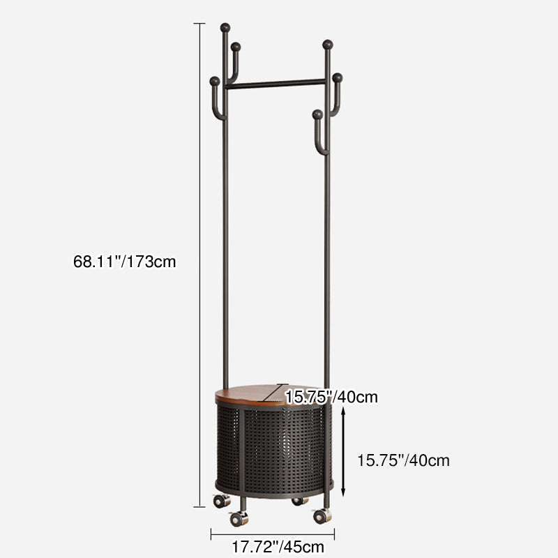 Nordic Round Hall Tree Clothes Organizer