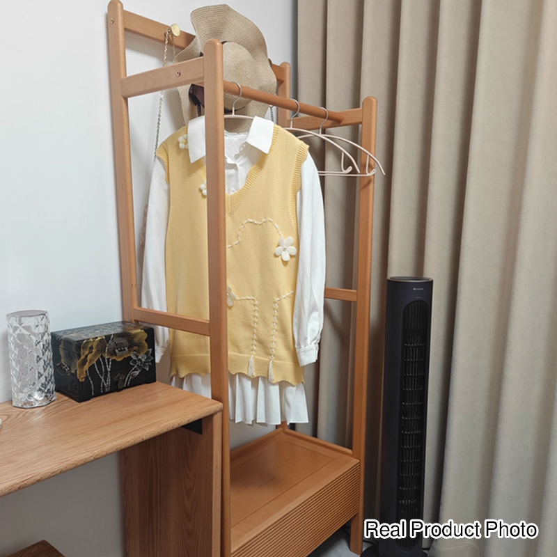 Japanese Wood Hall Tree Clothes Organizer