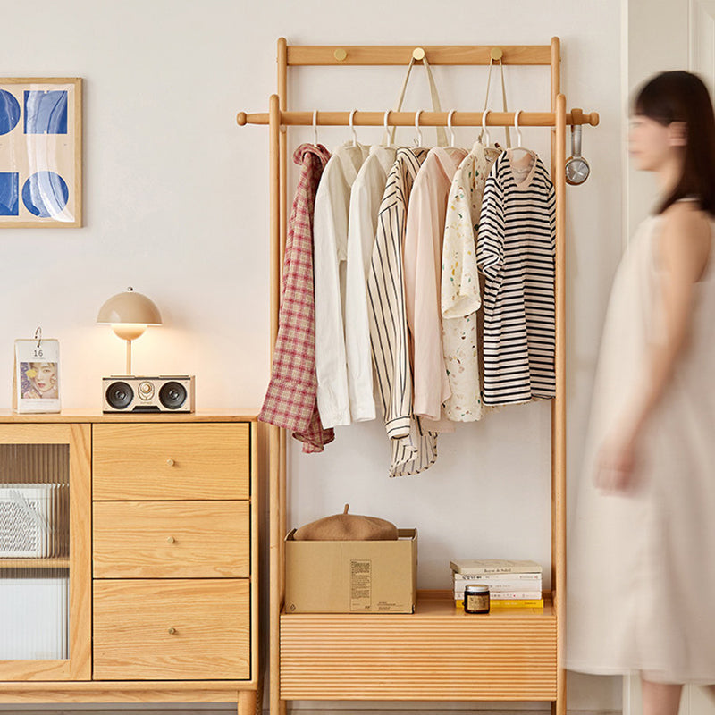 Japanese Wood Hall Tree Clothes Organizer